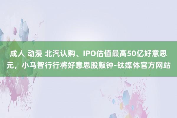 成人 动漫 北汽认购、IPO估值最高50亿好意思元，小马智行行将好意思股敲钟-钛媒体官方网站