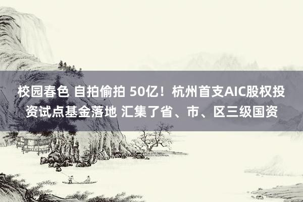 校园春色 自拍偷拍 50亿！杭州首支AIC股权投资试点基金落地 汇集了省、市、区三级国资