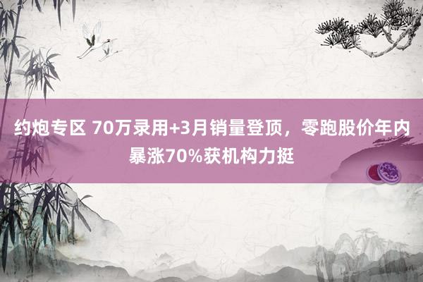 约炮专区 70万录用+3月销量登顶，零跑股价年内暴涨70%获机构力挺