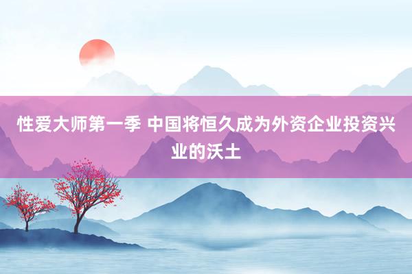 性爱大师第一季 中国将恒久成为外资企业投资兴业的沃土