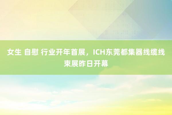 女生 自慰 行业开年首展，ICH东莞都集器线缆线束展昨日开幕